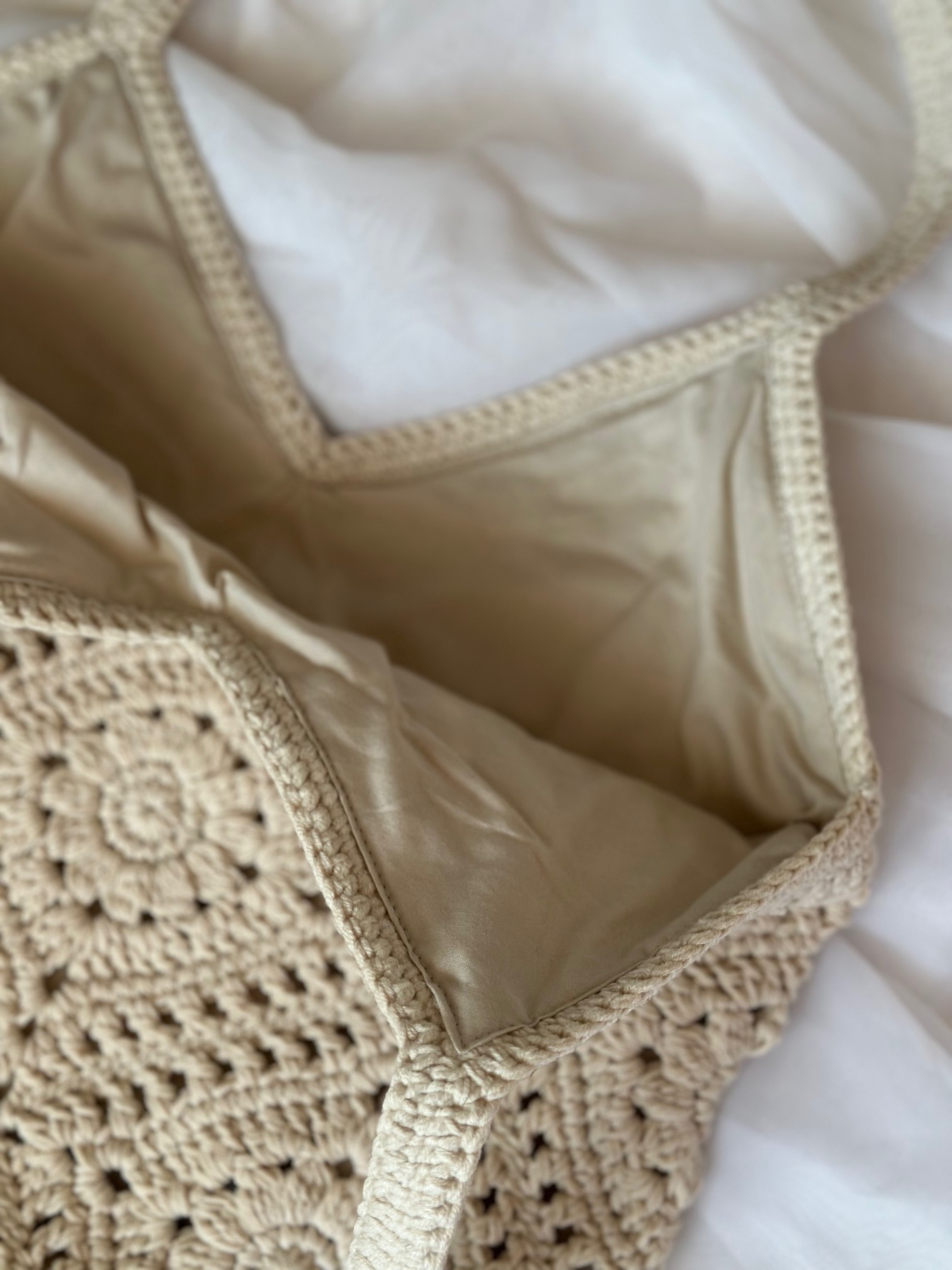 ręcznie wykonana torebka z podszewką