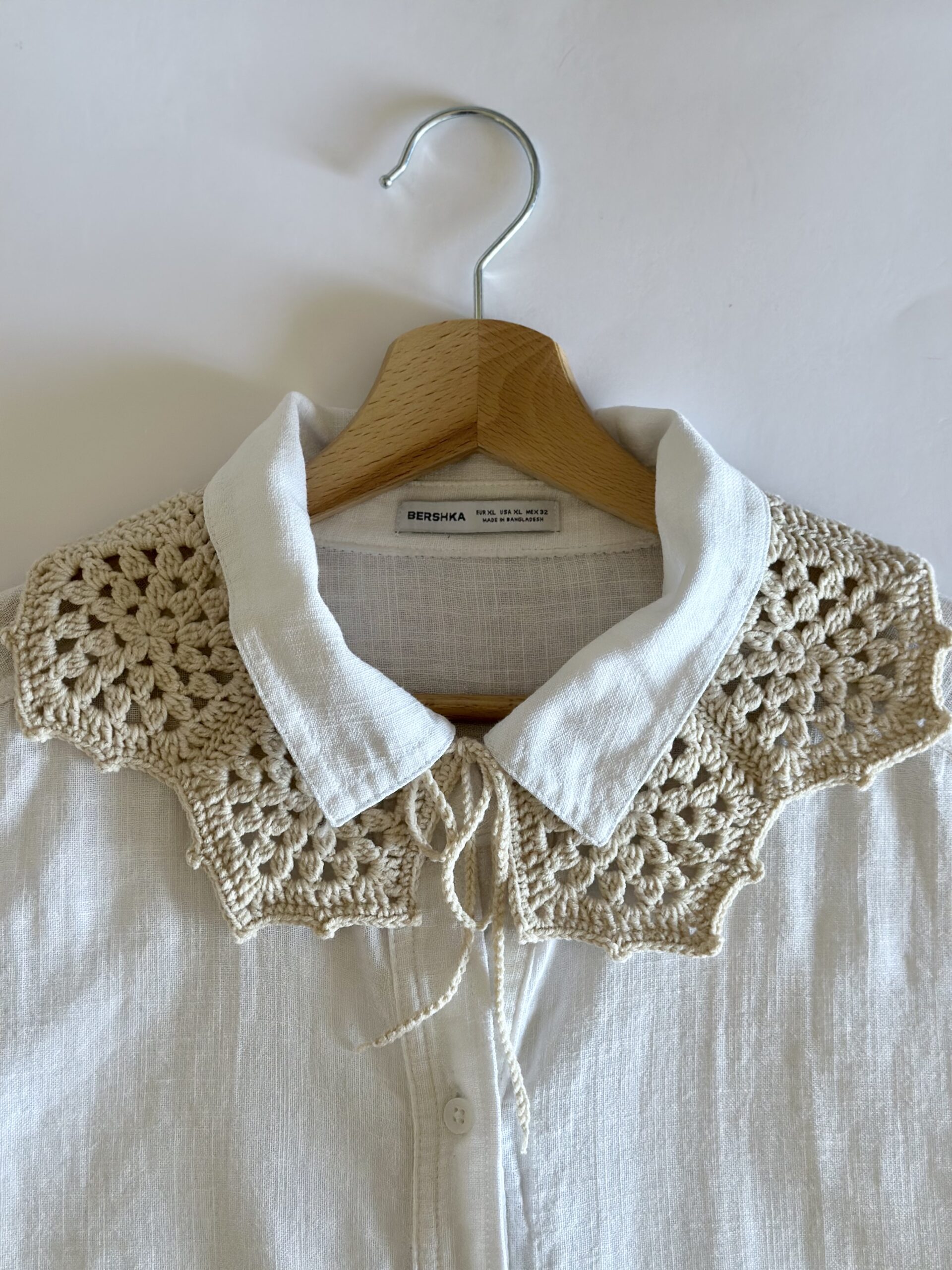 Kołnierzyk w stylu vintage w kolorze ecru