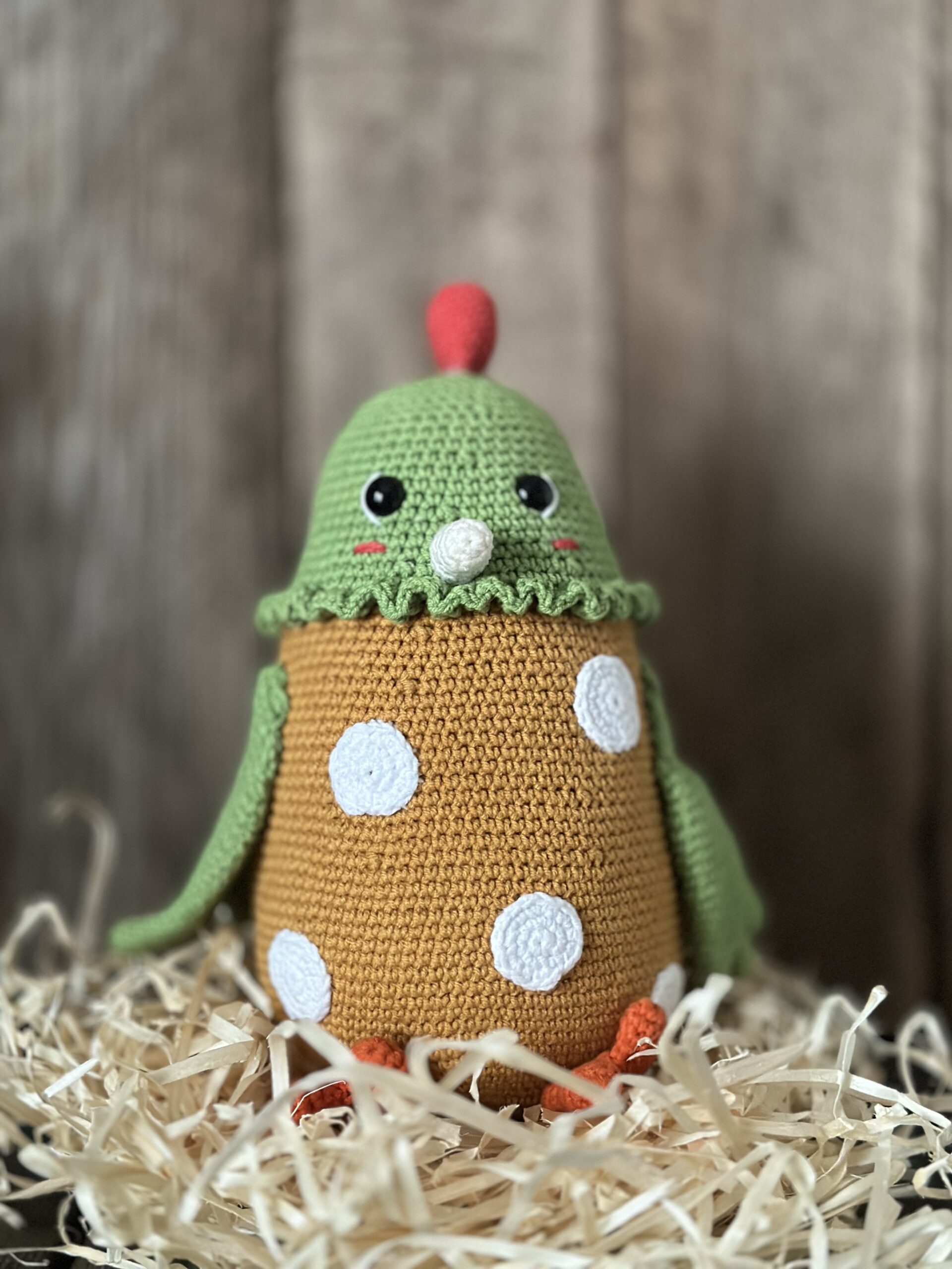 Duża szydełkowa kurka Hela 25cm - obrazek 4