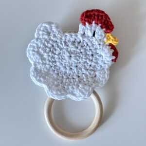 Wieszak na ściereczkę kuchenną kurka Biała